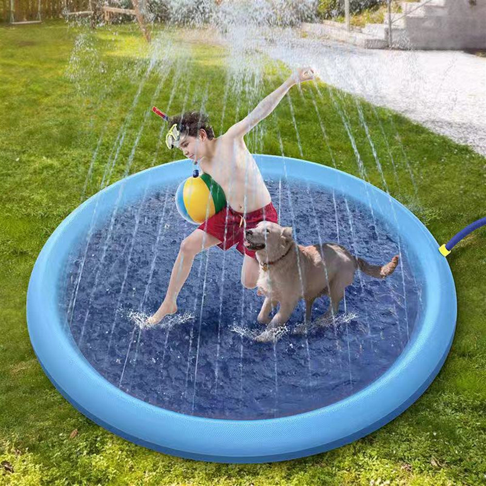 Backyard Splash Pad for Toddlers, Kids & Dogs – Large Sprinkler Water Play Mat