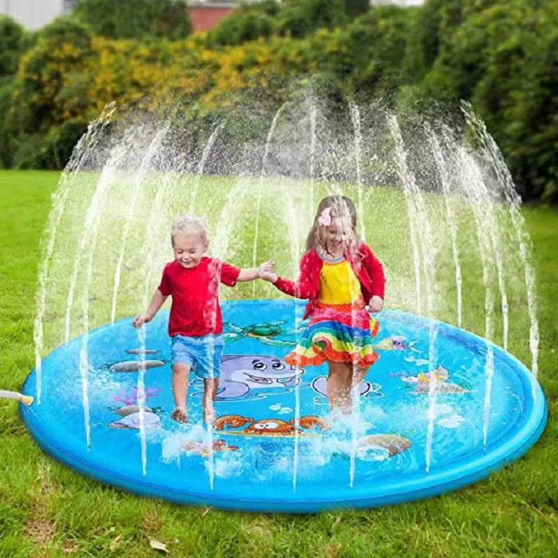 Backyard Splash Pad for Toddlers, Kids & Dogs – Large Sprinkler Water Play Mat