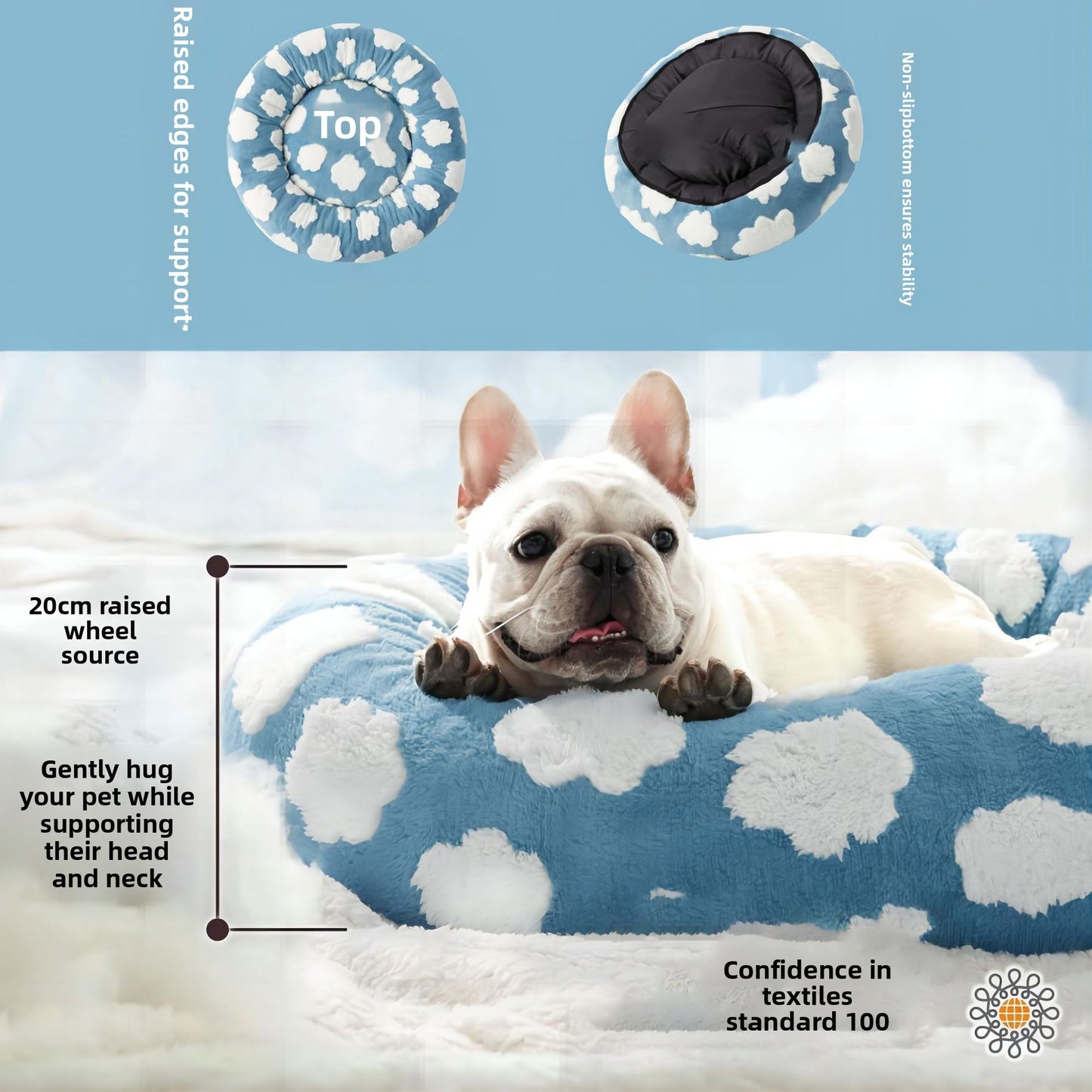 Panier Douillet et Moelleux pour Animaux de Compagnie – Confortable, Lavable pour Chiens et Chats