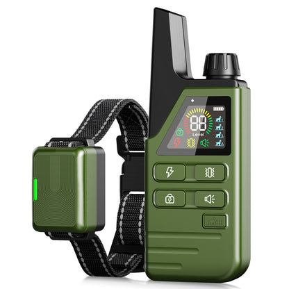Collier de dressage pour chien étanche rechargeable avec télécommande – Choc, bip et vibration réglables