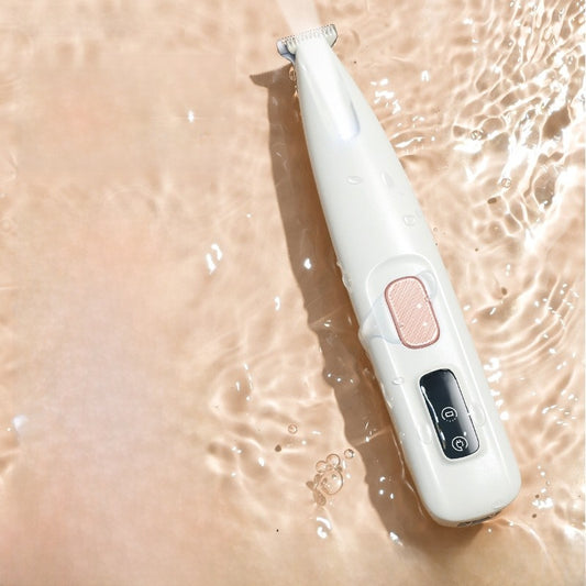 Rechargeable Pet Hair Trimmer with LED Light – Quiet Waterproof Paw Grooming Clipper for Dogs & Cats
